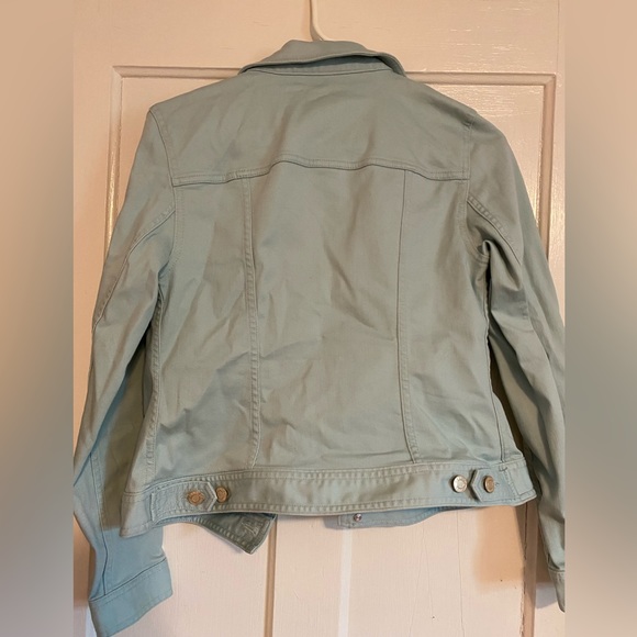 Talbots Mint Green Jean Jacket-S - Picture 3 of 3